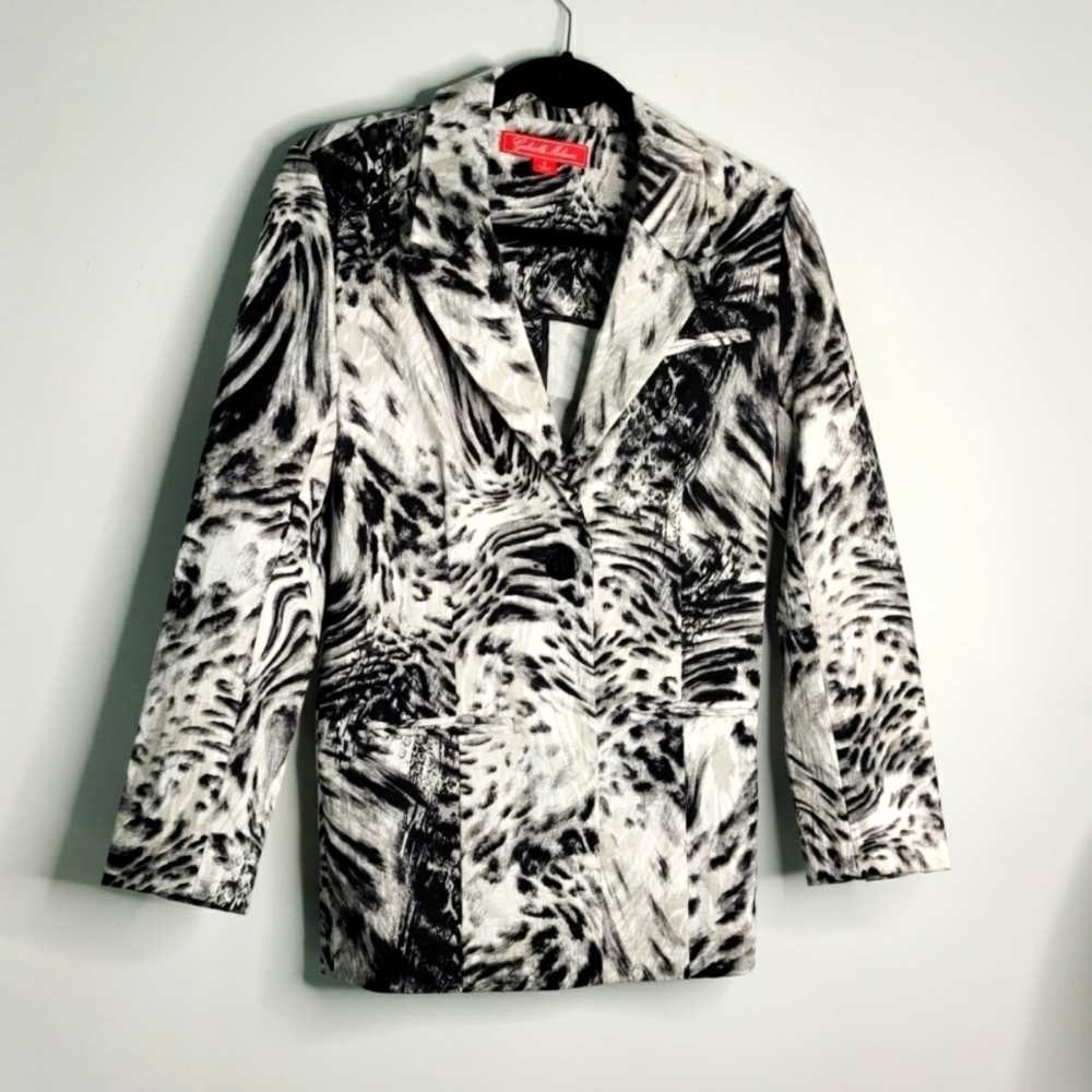 Black and white graphic jacket